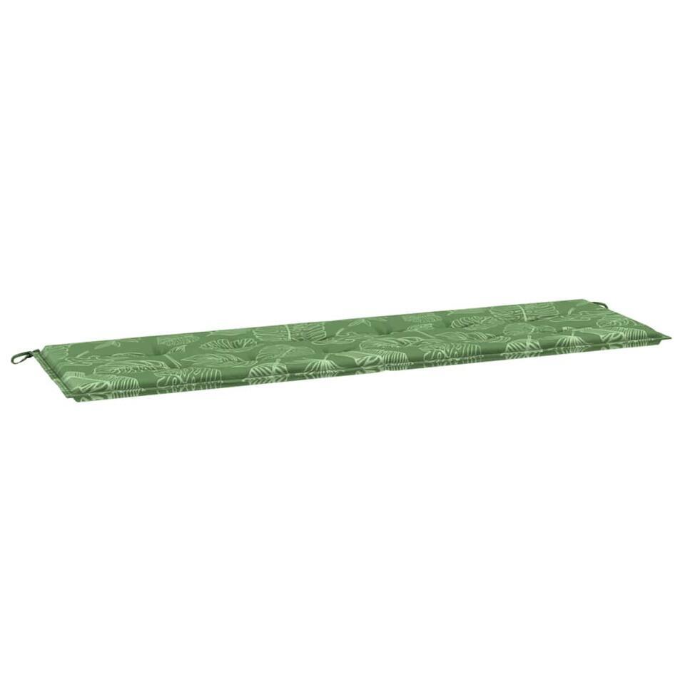vidaXL – Tuinbankkussen 180x50x4 cm – oxford stof – Groen Bladontwerp