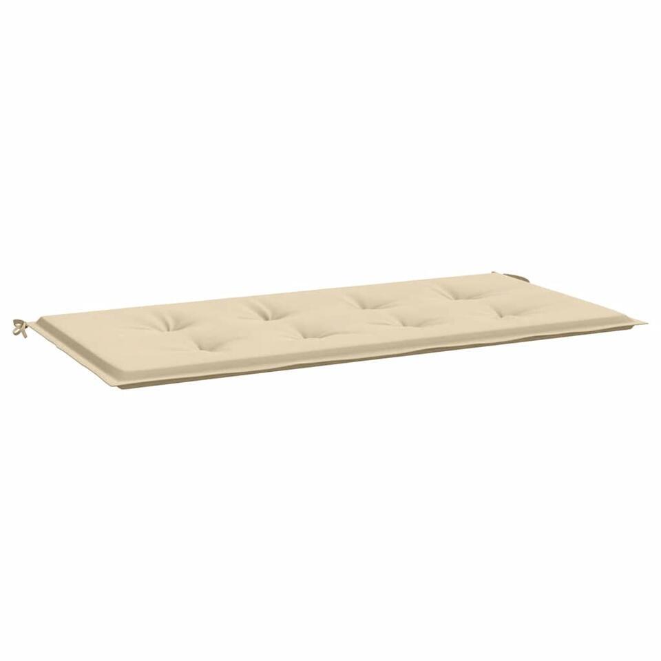 vidaXL – Bankkussen Zitkussen – 120x50x4 cm – Zitkussens Oxford Stof Beige