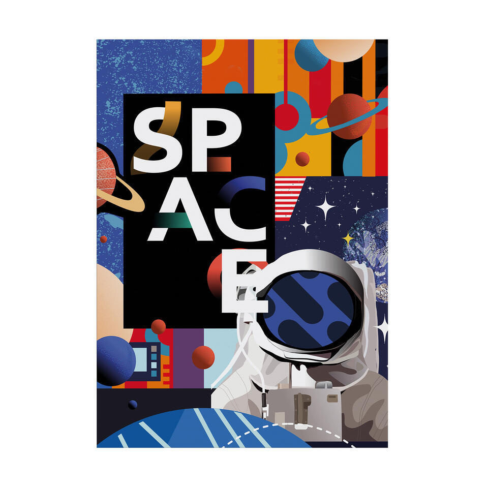 Art for the Home Canvas – Ruimte Astronaut 70×50