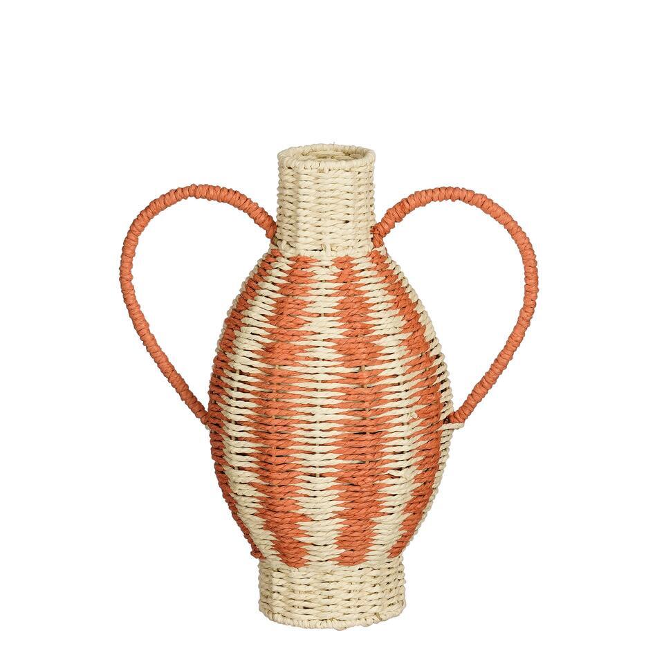 Mica Decorations Vaas Papier Ø21 cm Geel Oranje