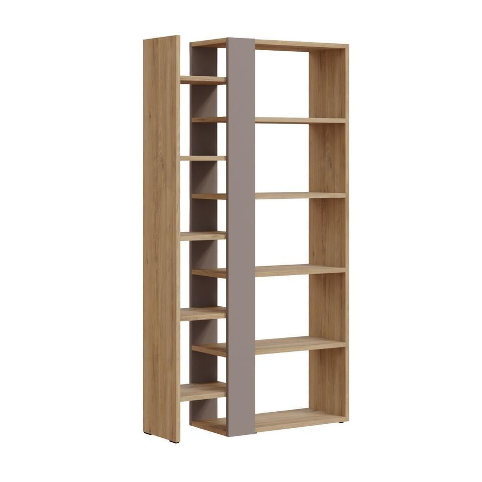 CALICOSY – AXEL Boekenkast – Licht eiken – 29,5x80x152 cm