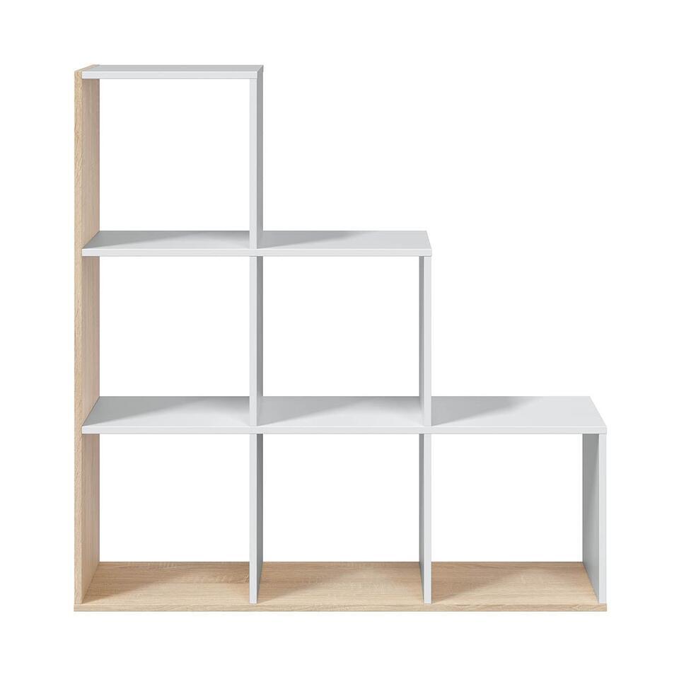 CALICOSY – Boekenkast woonkamer – Wit – 28x108x110 cm