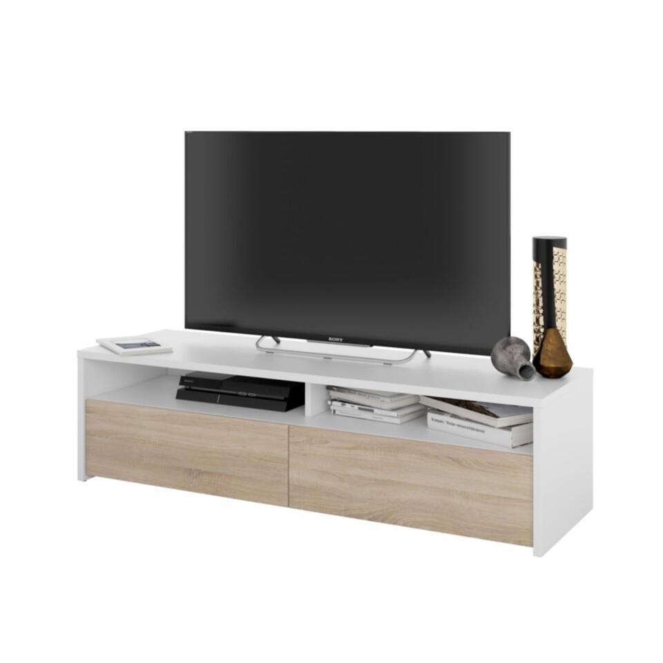 CALICOSY – Tv-meubel voor de woonkamer – Wit – 42x130x36 cm