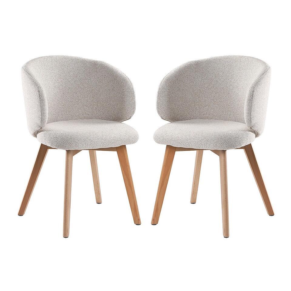 Calicosy – Stoelen set van 2 SOLÈNE – beige 60x55x79 cm
