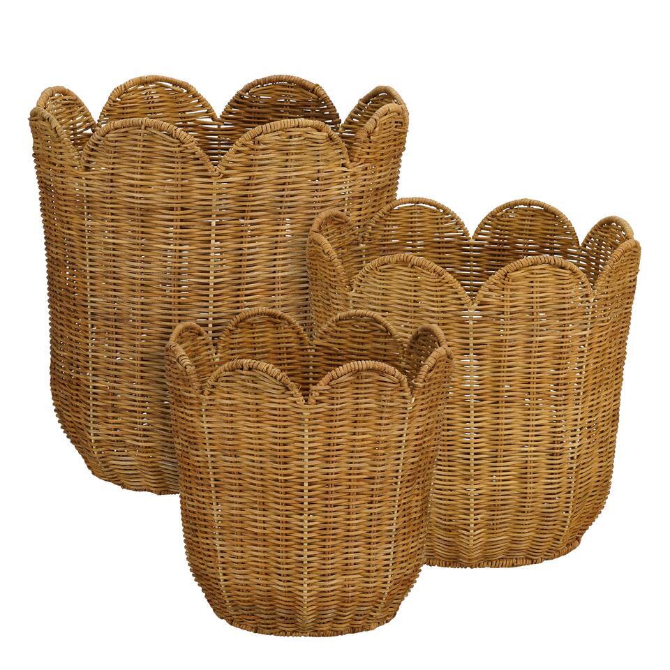 Mica Decorations Opbergmand Set van 3 – Bruin