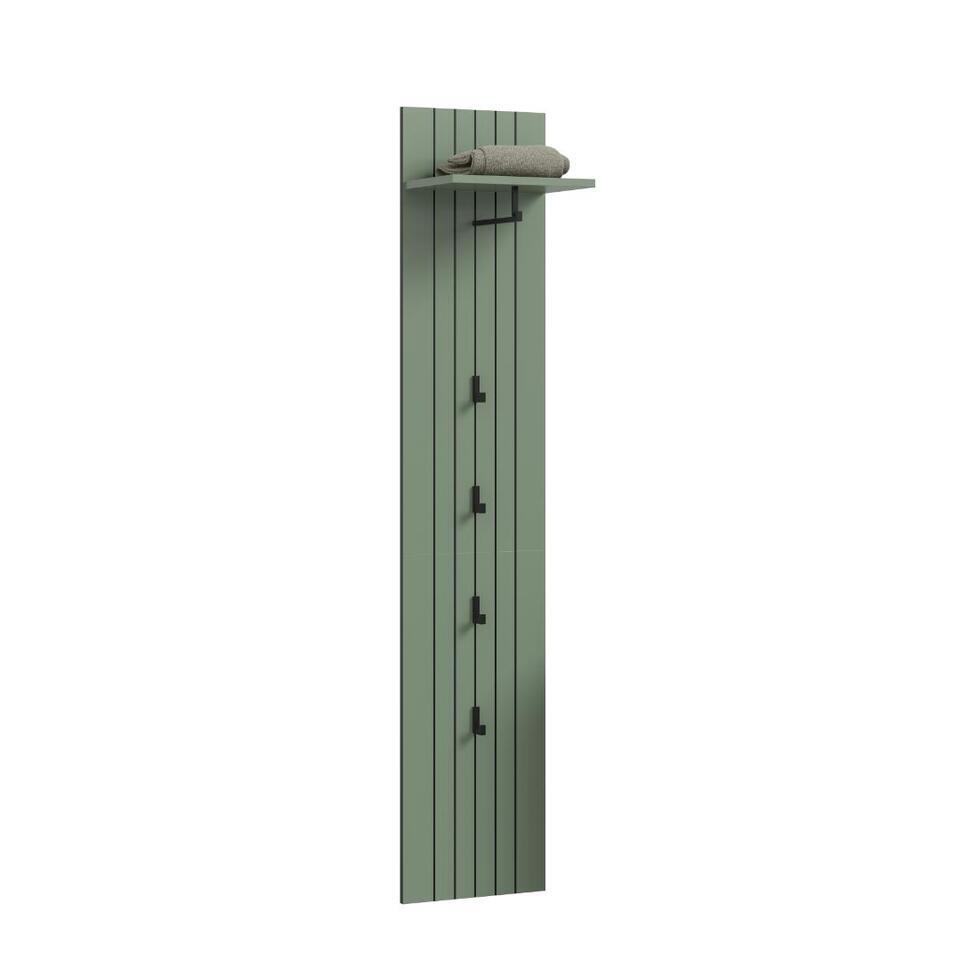 Hioshop Station kapstok 4 haken stoffig groen