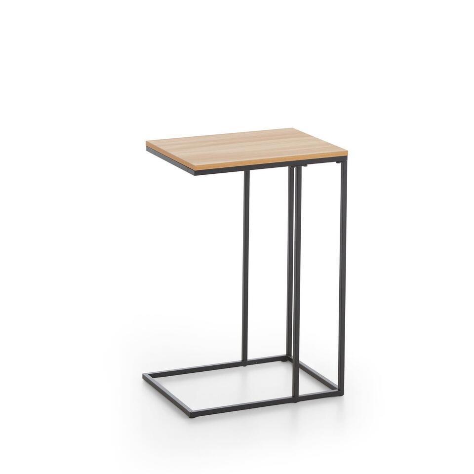 Hioshop Karin salontafel serveertafel zwart- eik decor