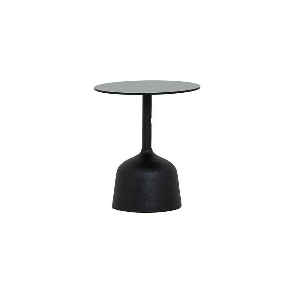 Tower Living – Elba bijzettafel glas – ø40 cm – zwart