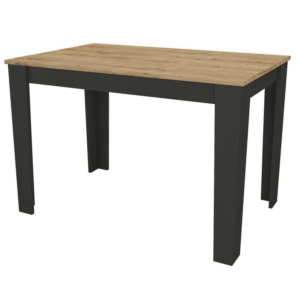 Eettafel Darlen – 110x72x74cm – eikdecor/antraciet