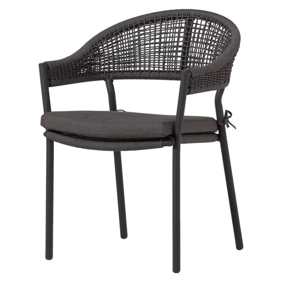 WOOOD Rilo Tuinstoel – Aluminium – Bruin – 82x65x58