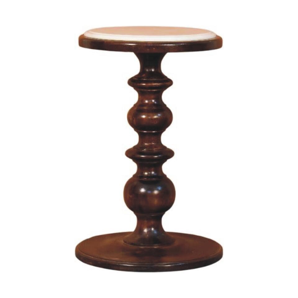 Artisan Furniture Massief Mangohouten Bellmont bijzettafel met marmeren blad
