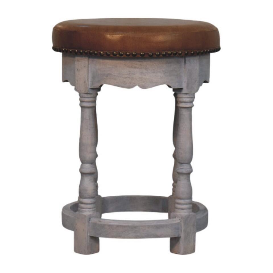 Artisan Furniture Massief Mangohouten Rustic Charm kruk