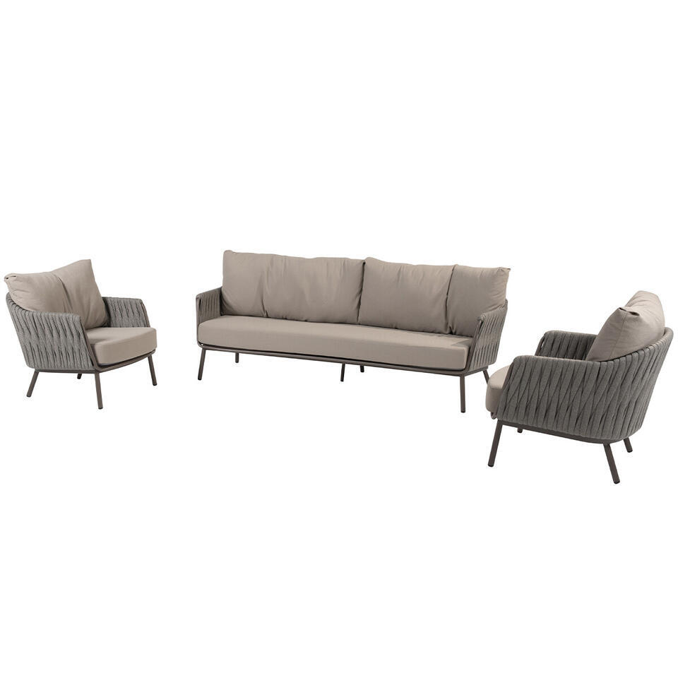 4 Seasons Cannes loungeset 3-delig – terre