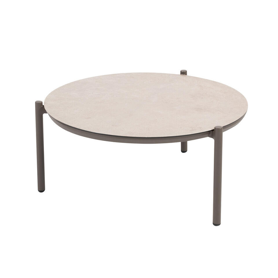 4 Seasons Vic loungetafel Ø73xH35 cm terre – ceramic print