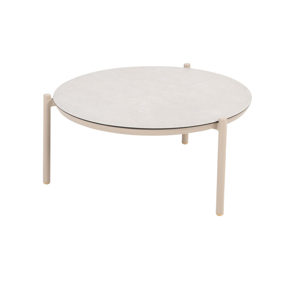 4 Seasons Vic loungetafel Ø73xH35 cm latte – ceramic print