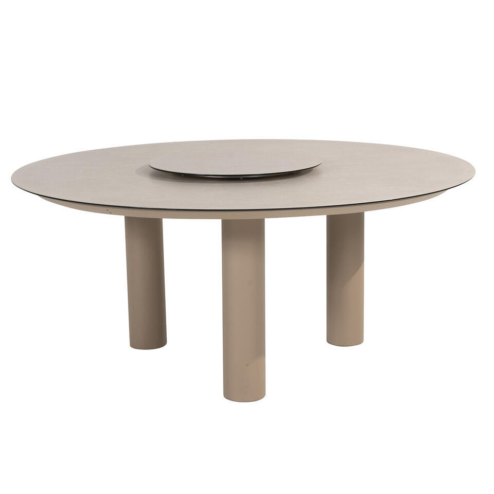 4 Seasons Donato tuintafel Ø160 cm latte incl Lazy Susan