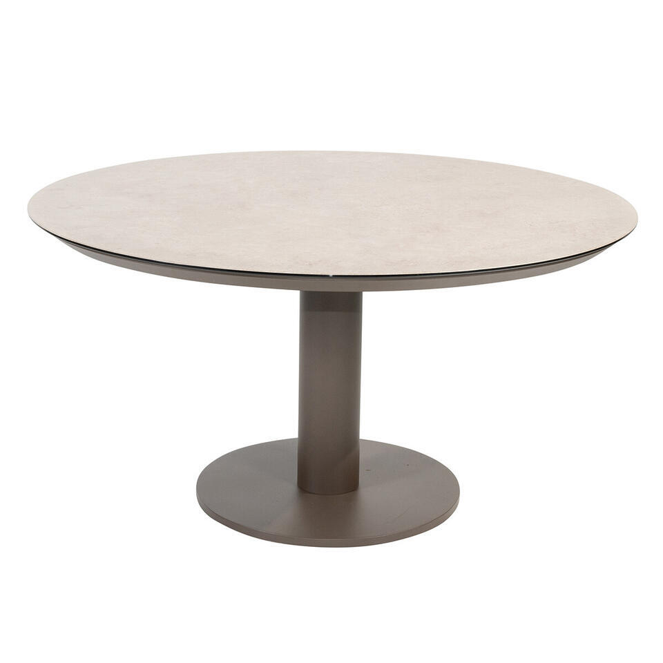 4 Seasons Sarah lage tuintafel Ø130 cm terre – printed ceramic