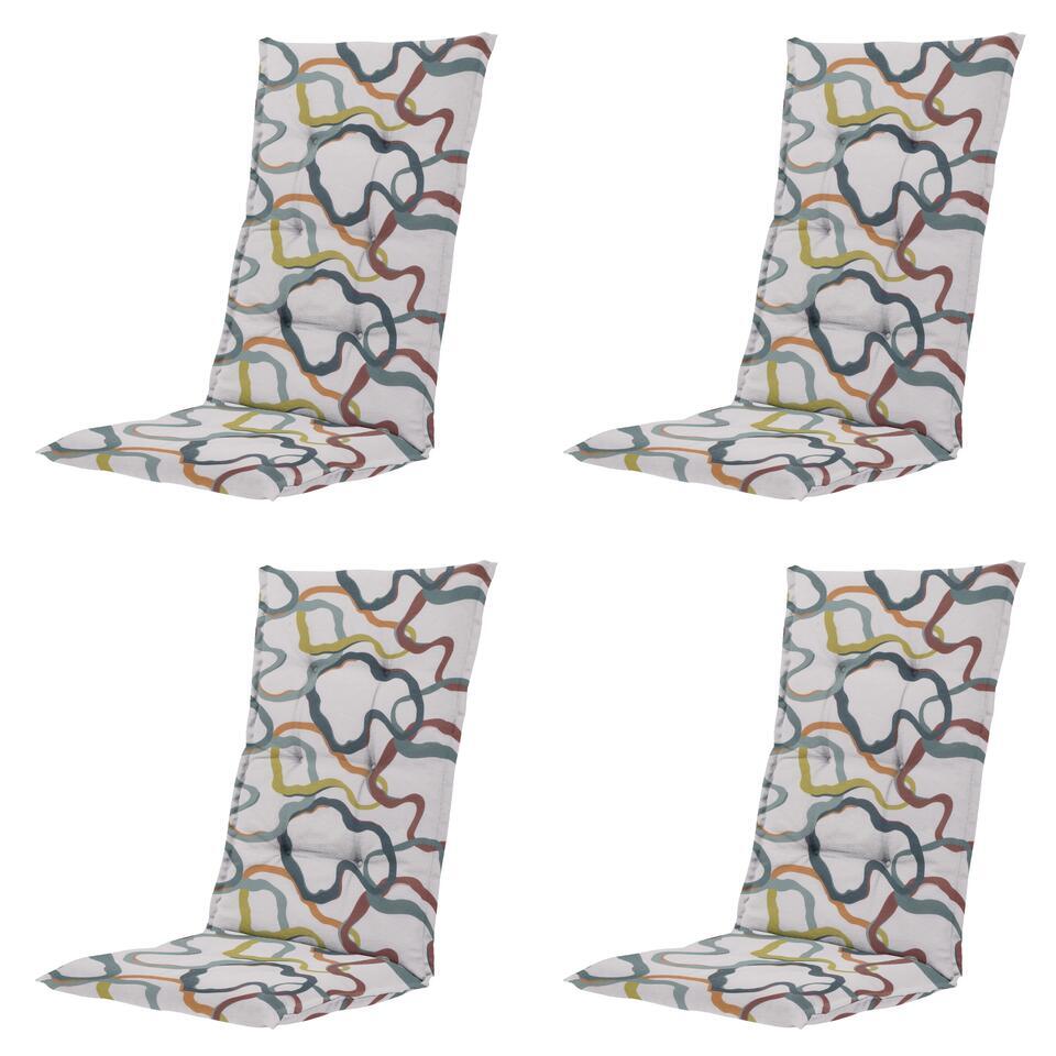 Wolken – Kussen Gestikt hoge rug – Set van 4