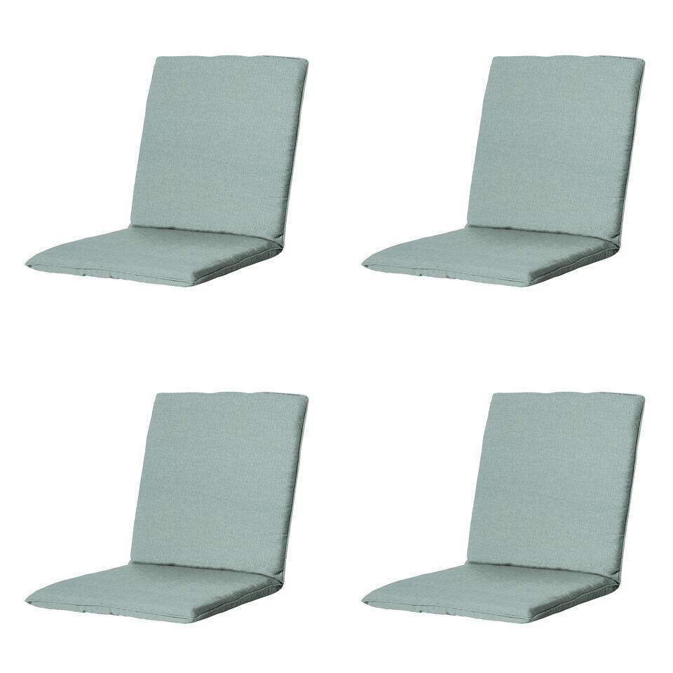 Madison – Stapelstoelkussen Eco-line – Blauw – 97x49x5cm – Set van 4