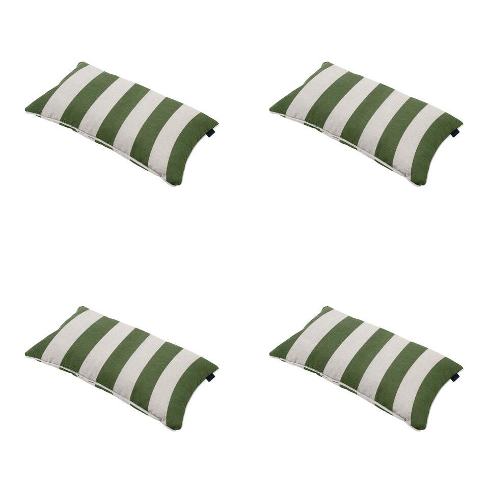 Madison – Sierkussen Amora – Groen – 30x50x10cm – Set van 4
