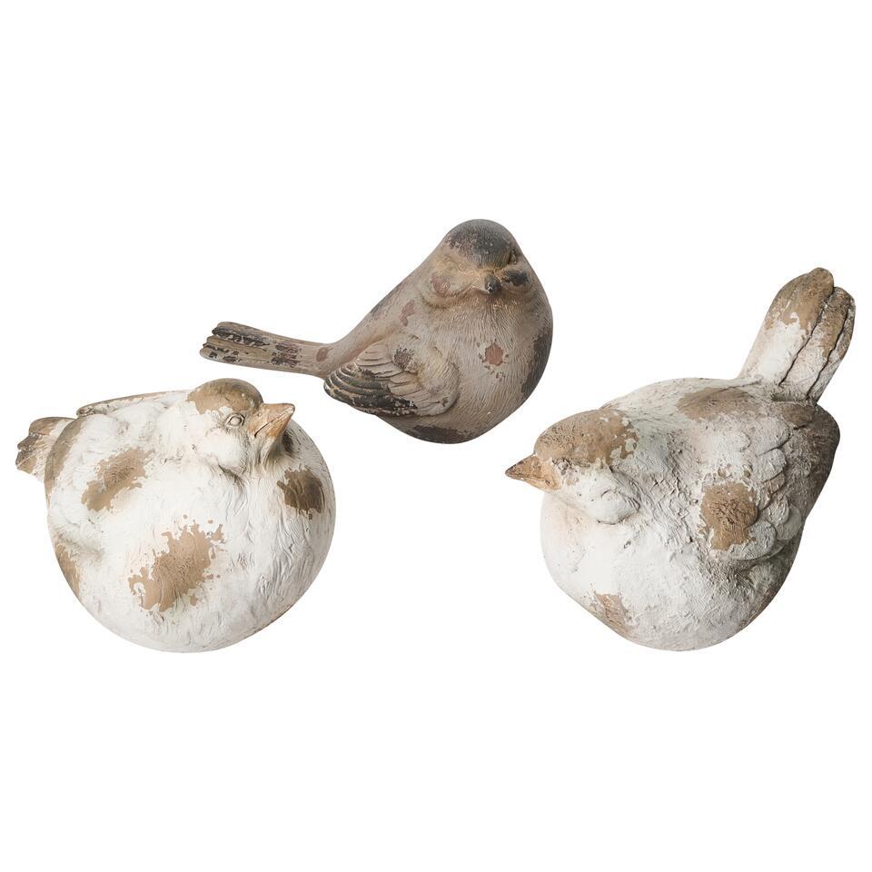 ANGHIARI – Set van 3 tuinbeelden – Beige – Magnesiumoxide