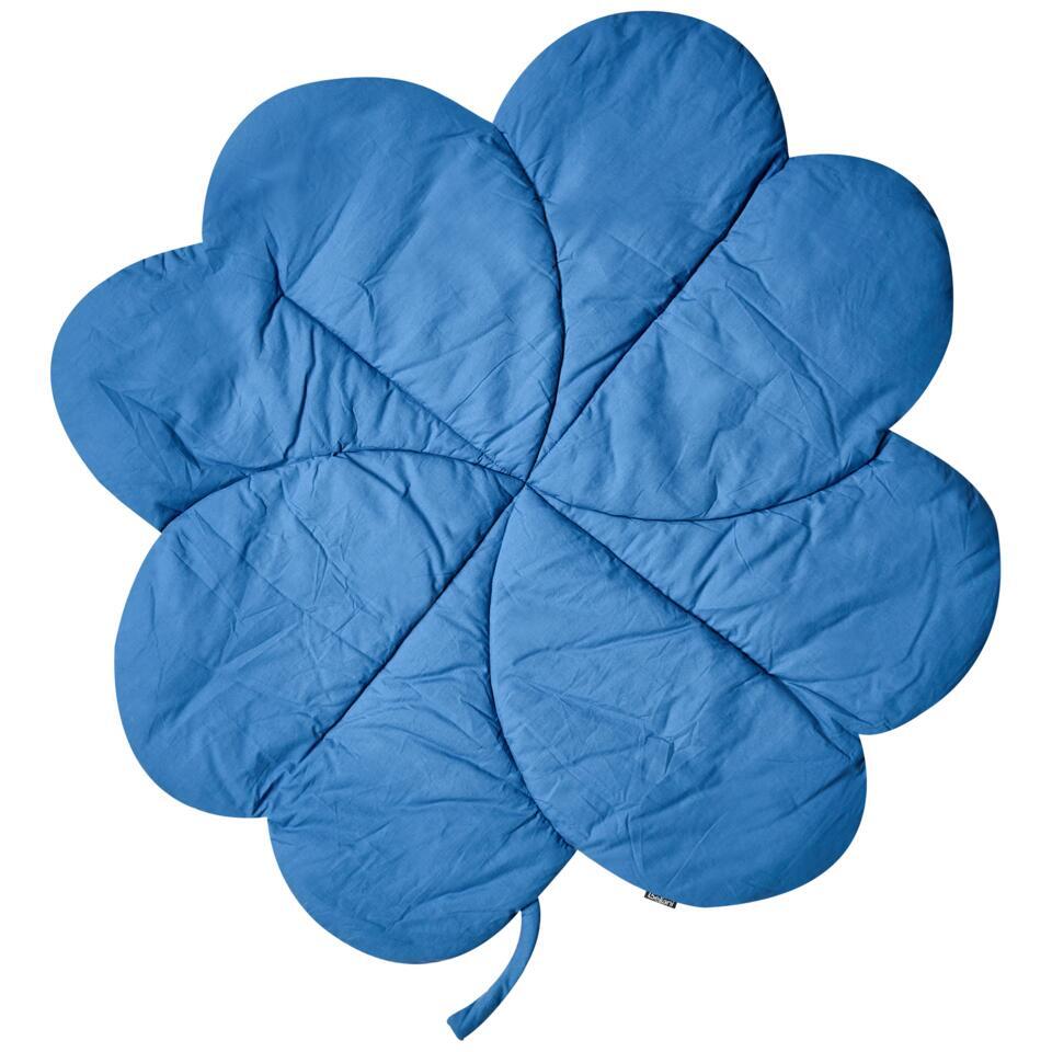 ACADINE – Kinderspeelkleed – Blauw – 110 x 110 cm – Katoen