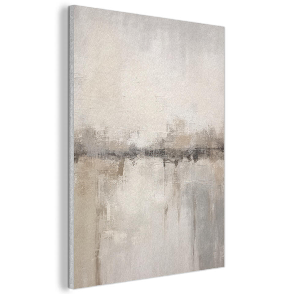 Akoestisch Schilderij 70×100 cm Moderne kunst – Abstract – Beige