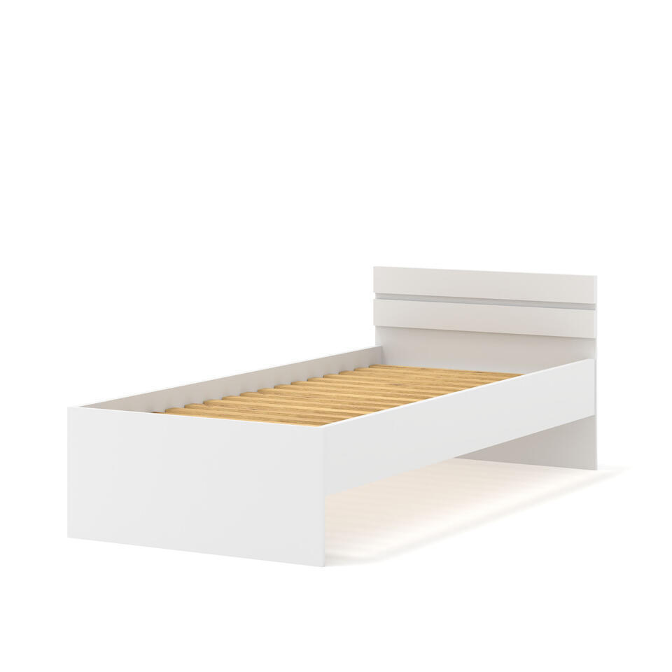 1-persoons bed Maja 90×200 cm – Wit mat