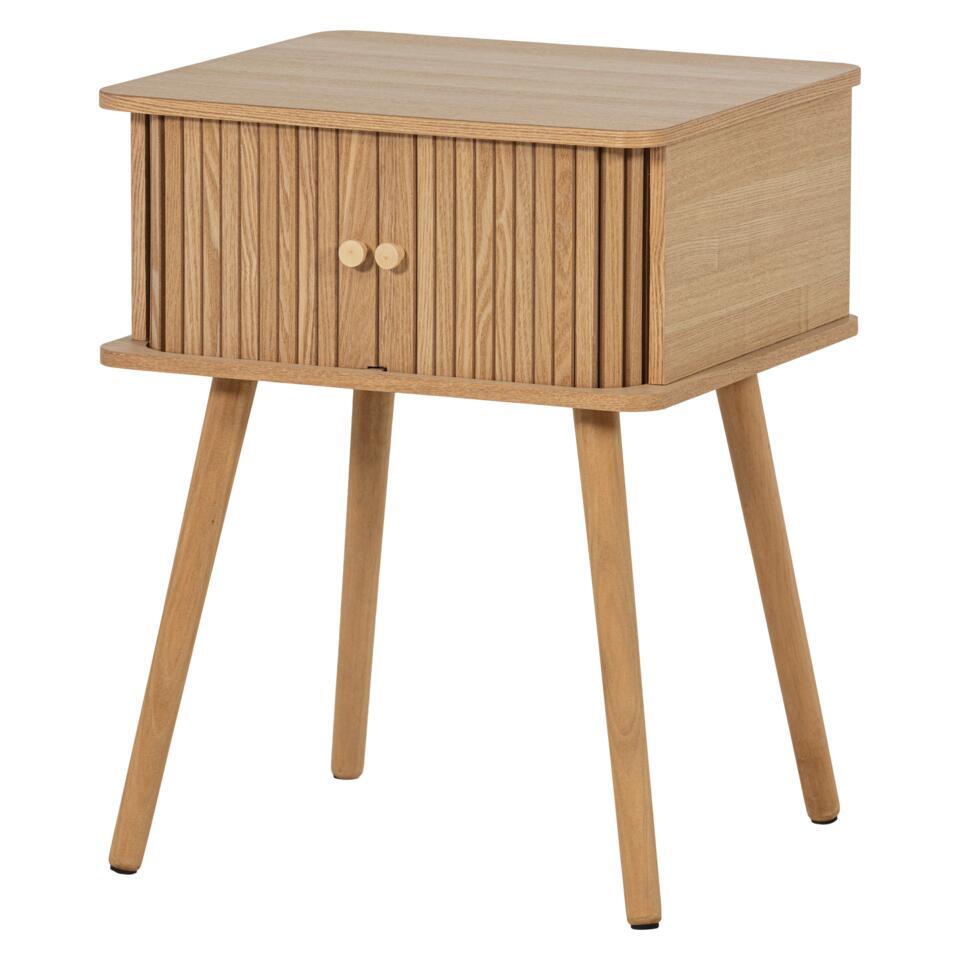 WOOOD Karri Nachtkastje Recht – MDF/Grenen – Naturel – 58x45x40