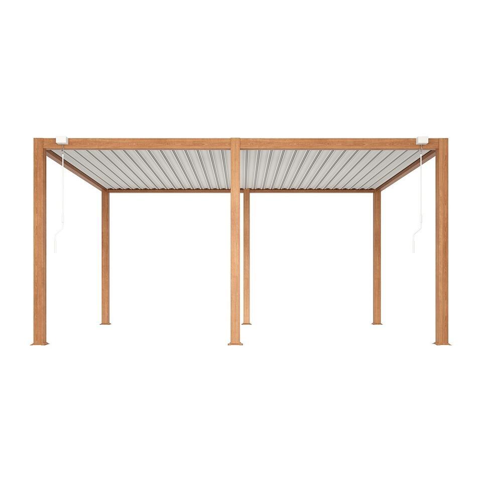 Vrijstaande pergola AMALFI – – Natuurlijk donker Metaal
