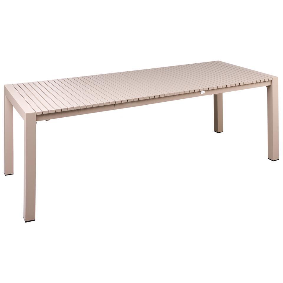 ARDESIO – Uitschuifbare tuintafel – Zandbeige – Aluminium