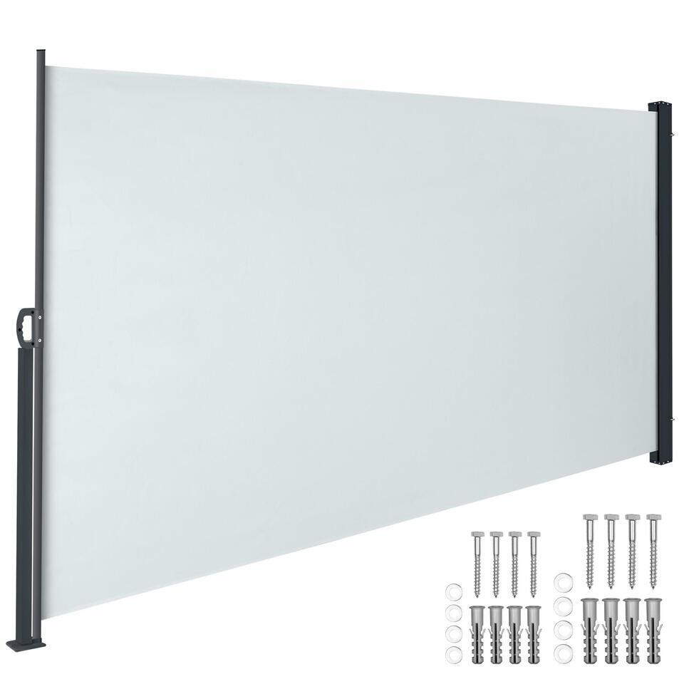 Zijmarkies – Uittrekbare Markies – Waterafstotend – Grijs – Poedercoat Frame