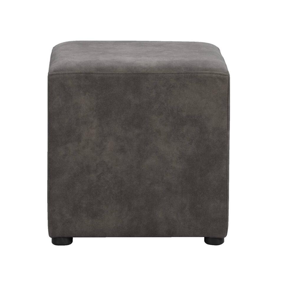 Hocker Nando – antraciet – 45x45x45 cm