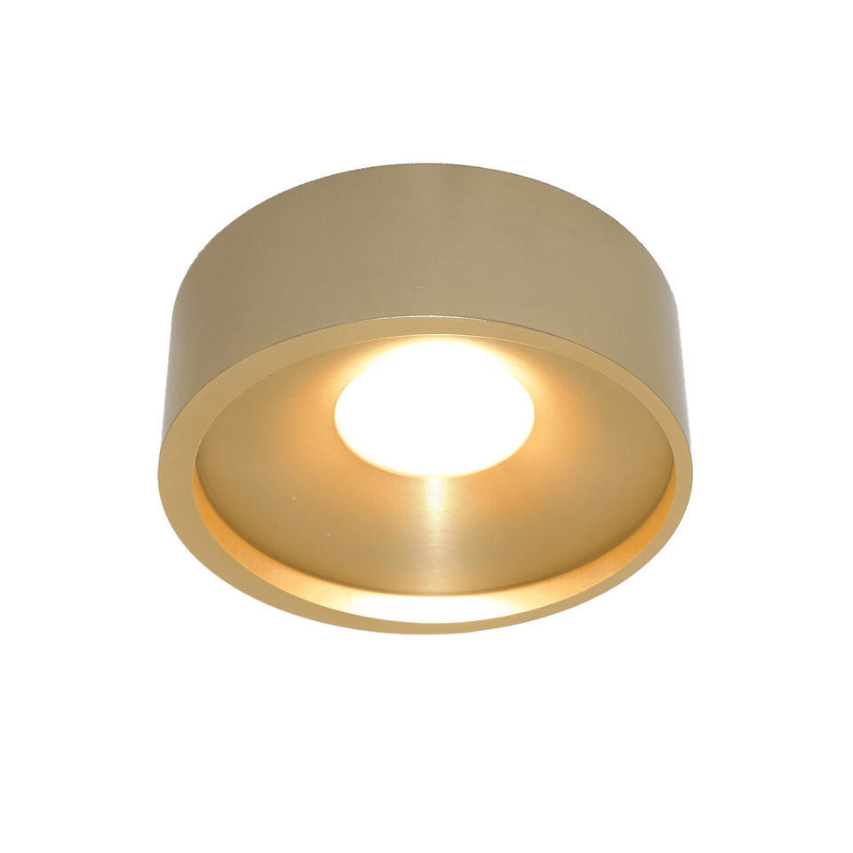 Artdelight Plafondlamp Orlando – mat goud – 14×5 cm