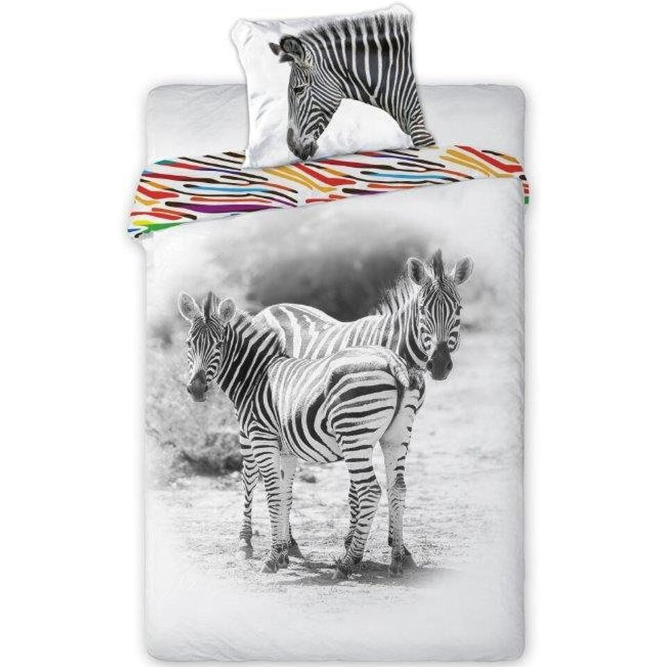 Animal Pictures Zebra – Dekbedovertrek – Eenpersoons – 140 x 200 cm – Multi