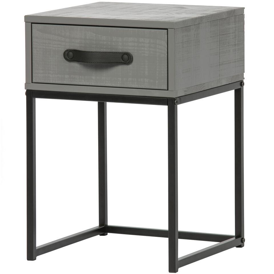 WOOOD Morris Nachtkast – Grenen – Leem – 52x35x35