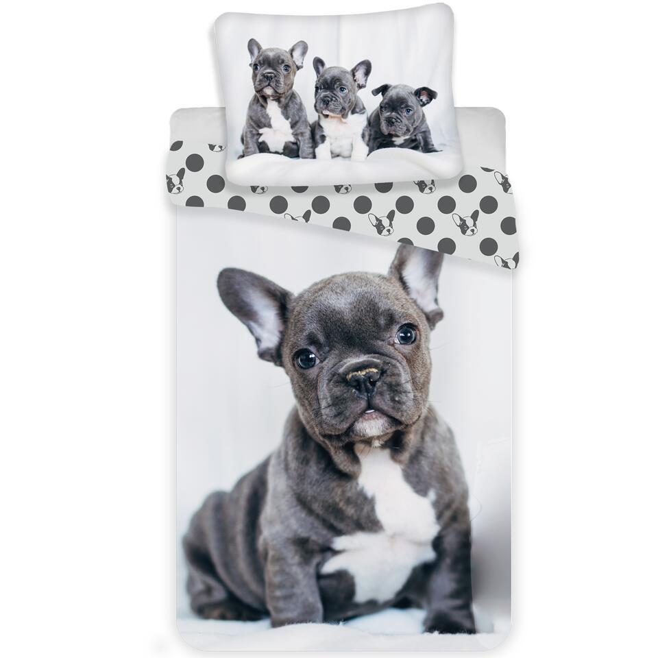 Animal Pictures Bulldog – Dekbedovertrek – Eenpersoons – 140 x 200 cm – Multi