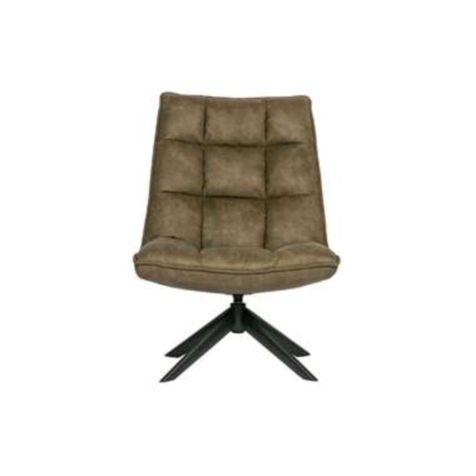 WOOOD Jouke Draaifauteuil – Kunstleer – Groen – 97x70x85