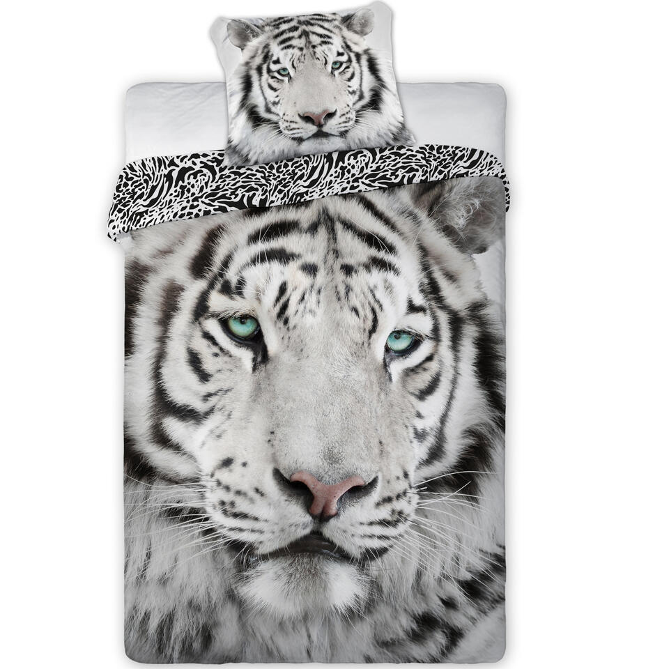 Animal Pictures Tijger – Dekbedovertrek – Eenpersoons – 140 x 200 cm – Multi