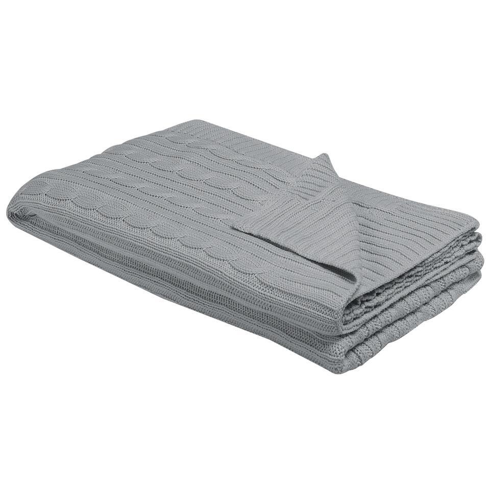 ANAMUR – Plaid – Grijs – 110 x 180 cm – Katoen
