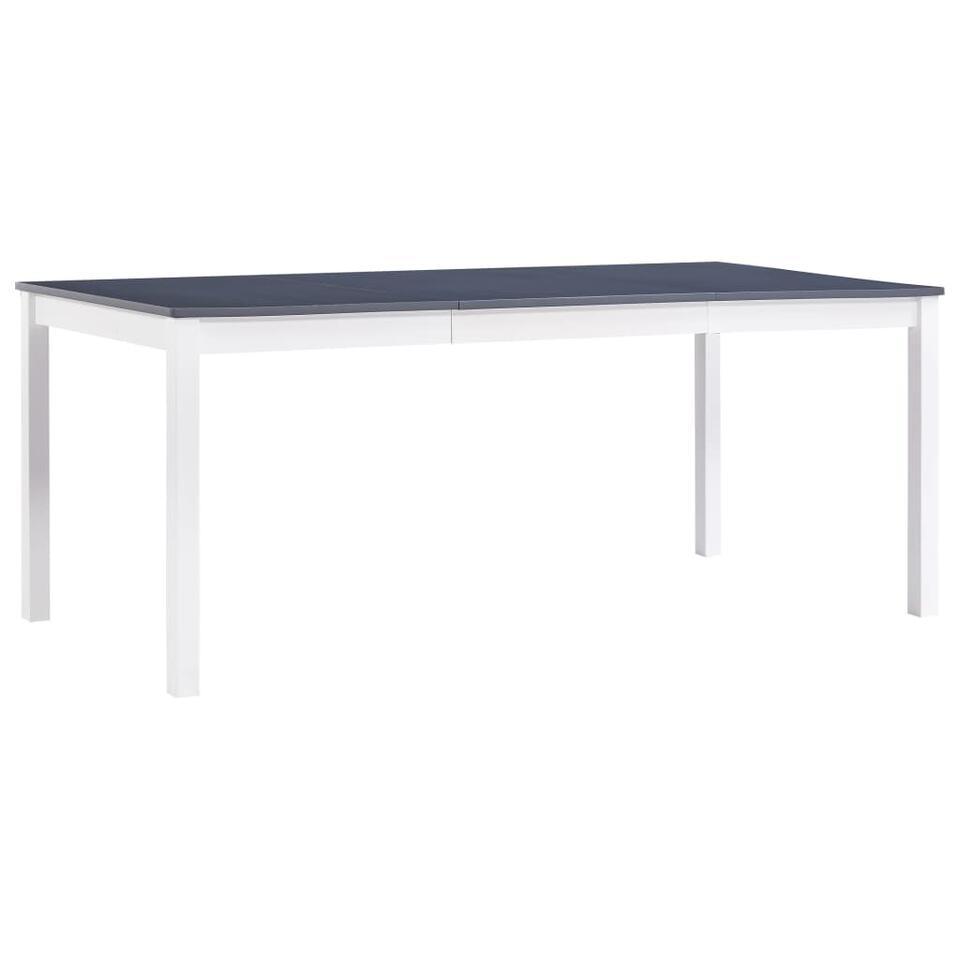 vidaXL – Eettafel – Grijs – Grenenhout – 180 x 90 x 73 cm