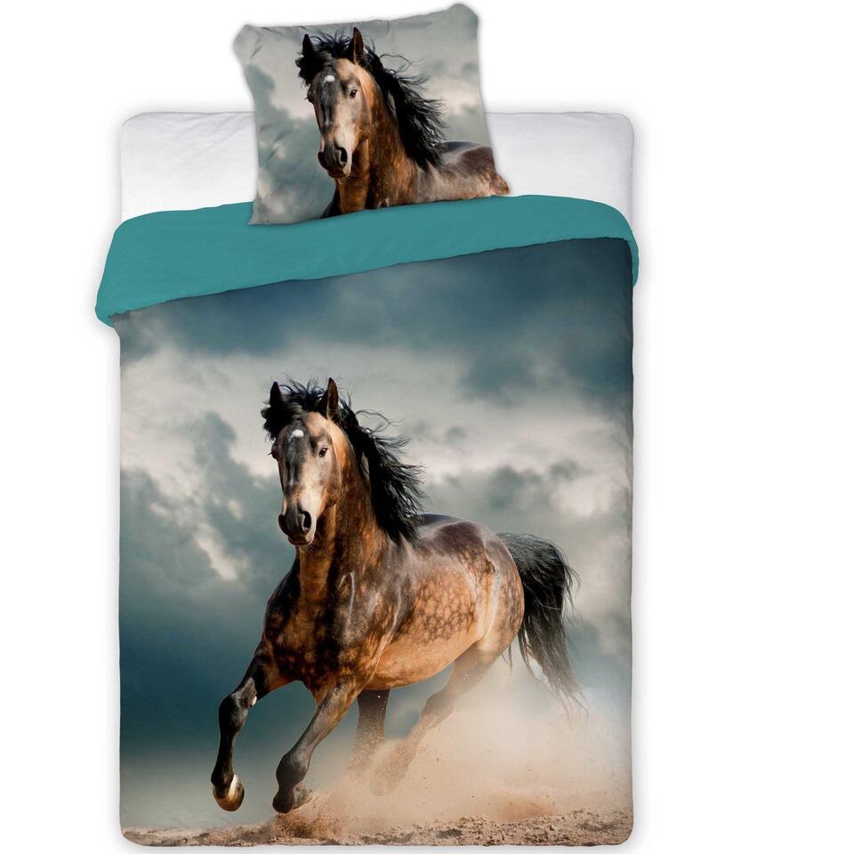 Animal Pictures Paard – Dekbedovertrek – Eenpersoons – 140 x 200 cm – Multi