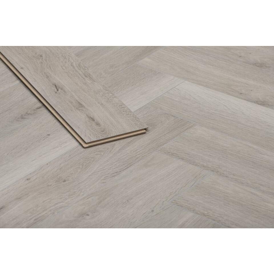 Laminaat Herringbone – visgraat grijs eiken