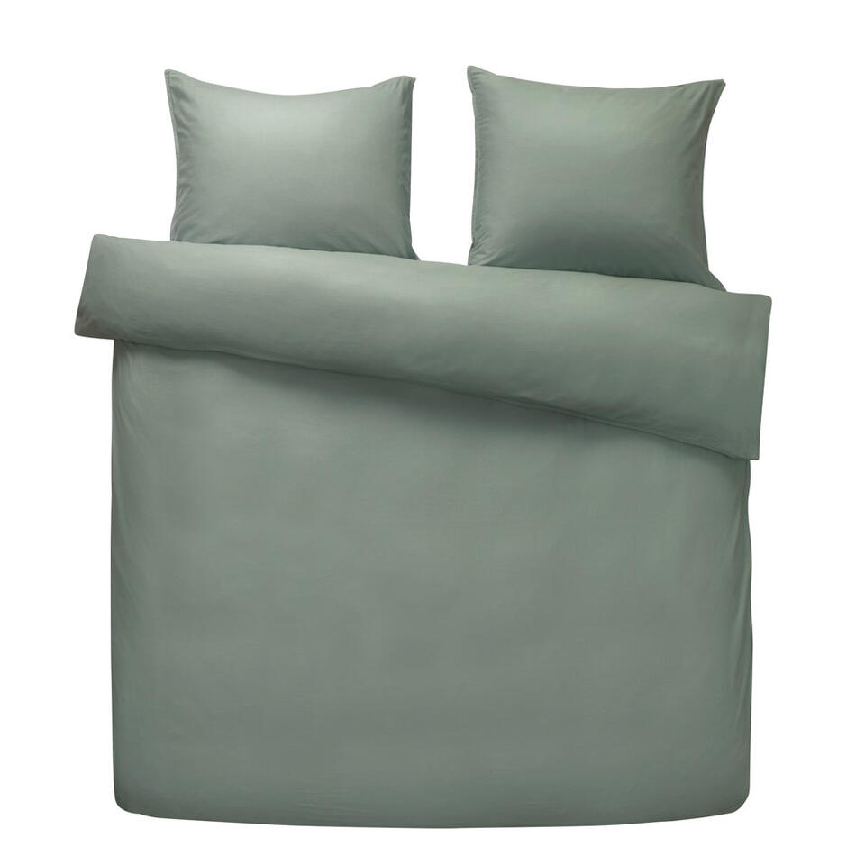 Dekbedovertrek Jorrit effen – groen – 240×200/220 cm