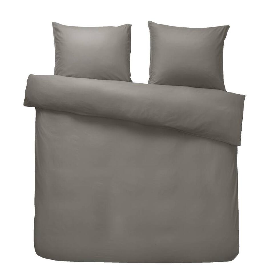 Dekbedovertrek Jorrit effen – antraciet – 200×200/220 cm