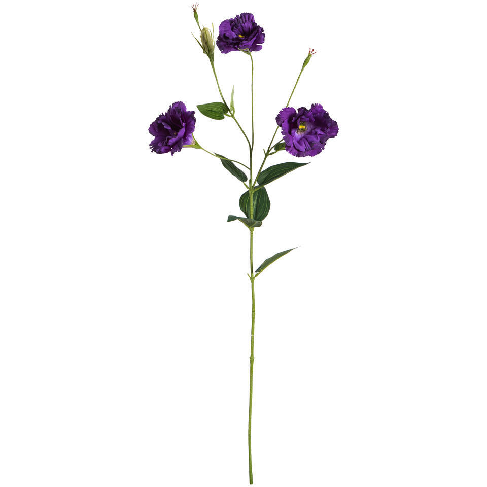Kunstbloem Eustoma Spray paars – 82 cm