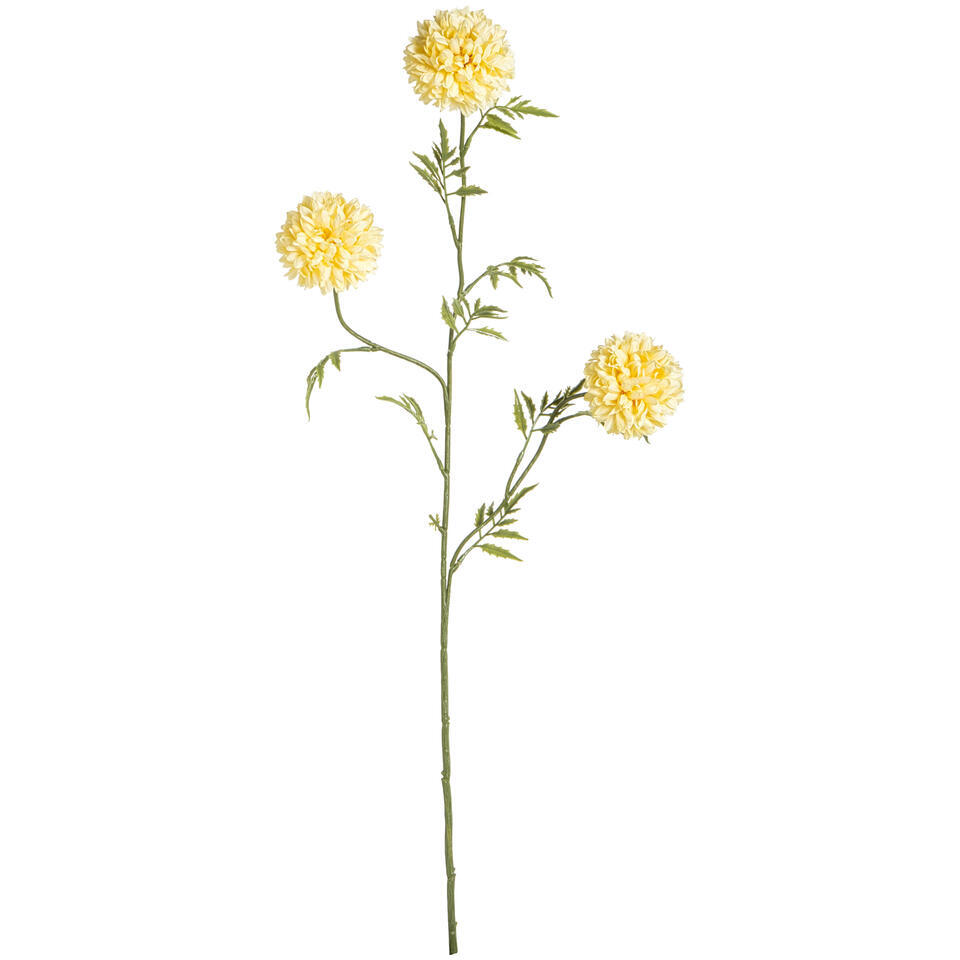 Kunstbloem Tagetes Spray geel – 80 cm