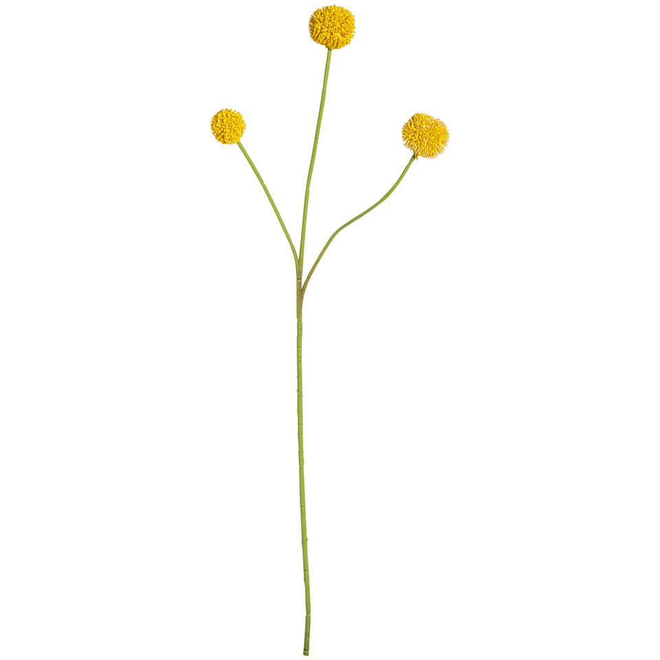Kunstbloem Craspedia Spray geel – 69 cm