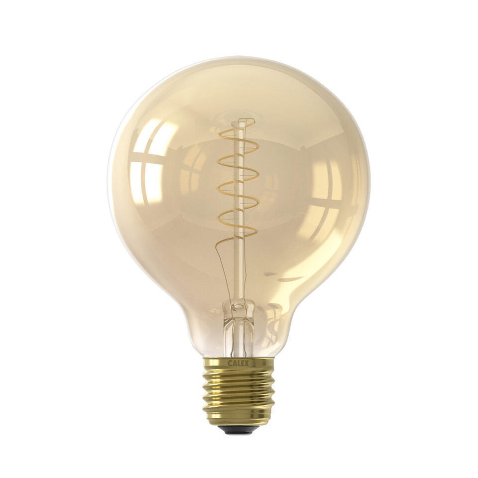 Calex LED globe – G95 – goudkleur – E27 – 3,8W – 250lm – dimbaar