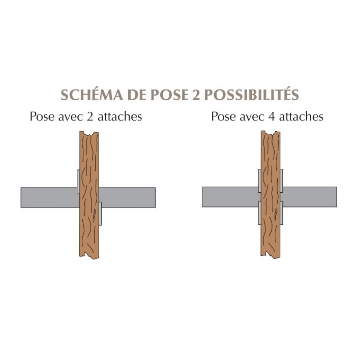 Attache métallique pour chevrons ou solive bois sur panne métallique